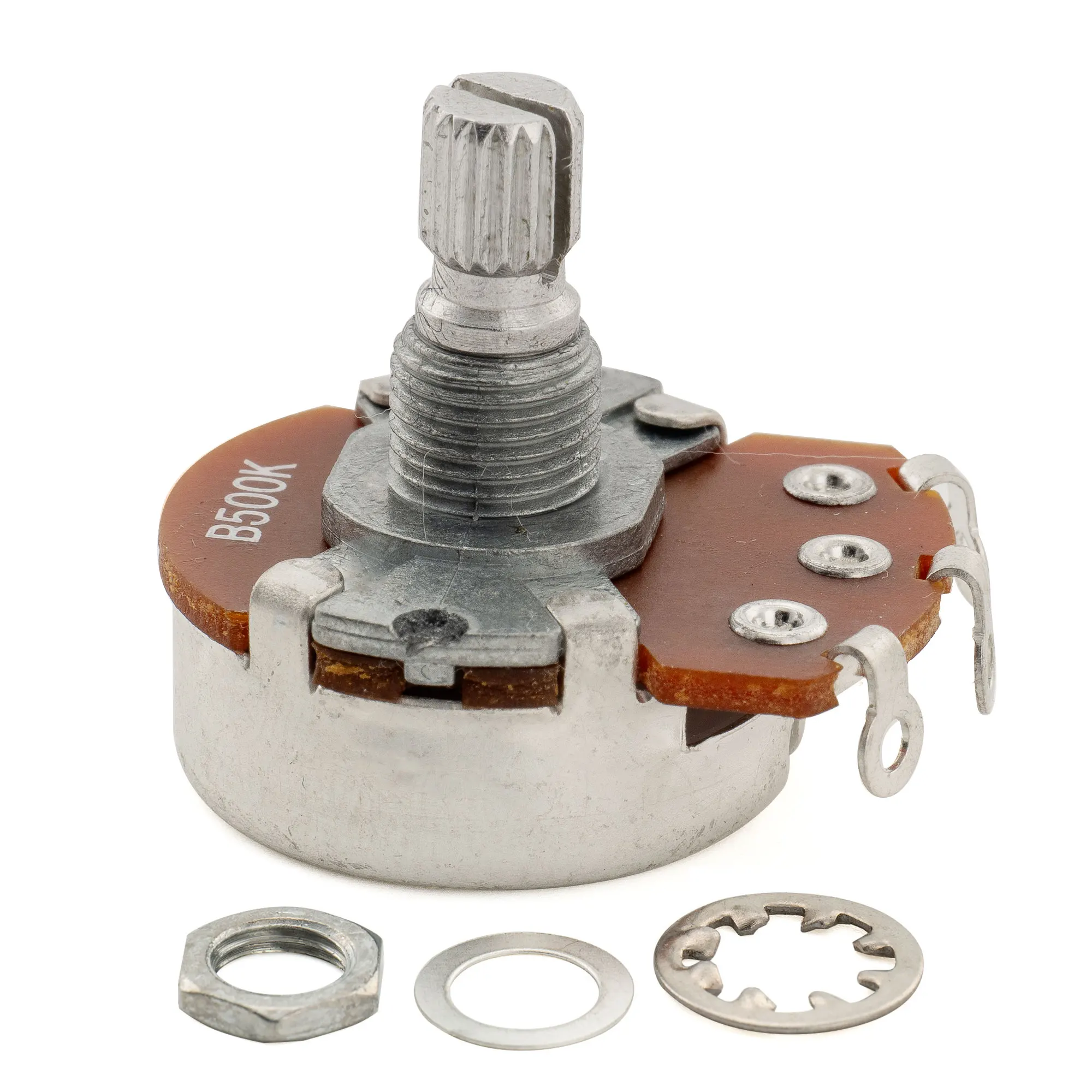 Alpha A250K/B250K/A500K/B500K Potentiometer mit Metrischem Split-Kurzschaft 6,5mm Audio-Taper Linear-Taper Potentiometer für E-Gitarre und Bass – Detail 18