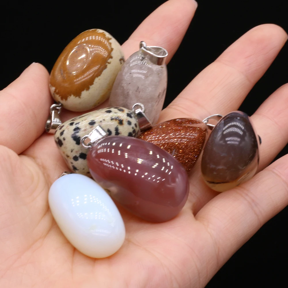 15PCS Wholesale Natural Stone Opal Unakite Agate Irregular Shape Pendant Necklace Earrings for Jewelry Making Accessories Gift