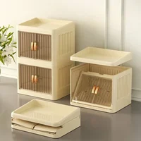 Dust-proof Cosmetic Organizer Foldable Makeup Storage Box Large Capacity Jewelry Nail Polish Cosmetic Container Makeup Organizer 1
