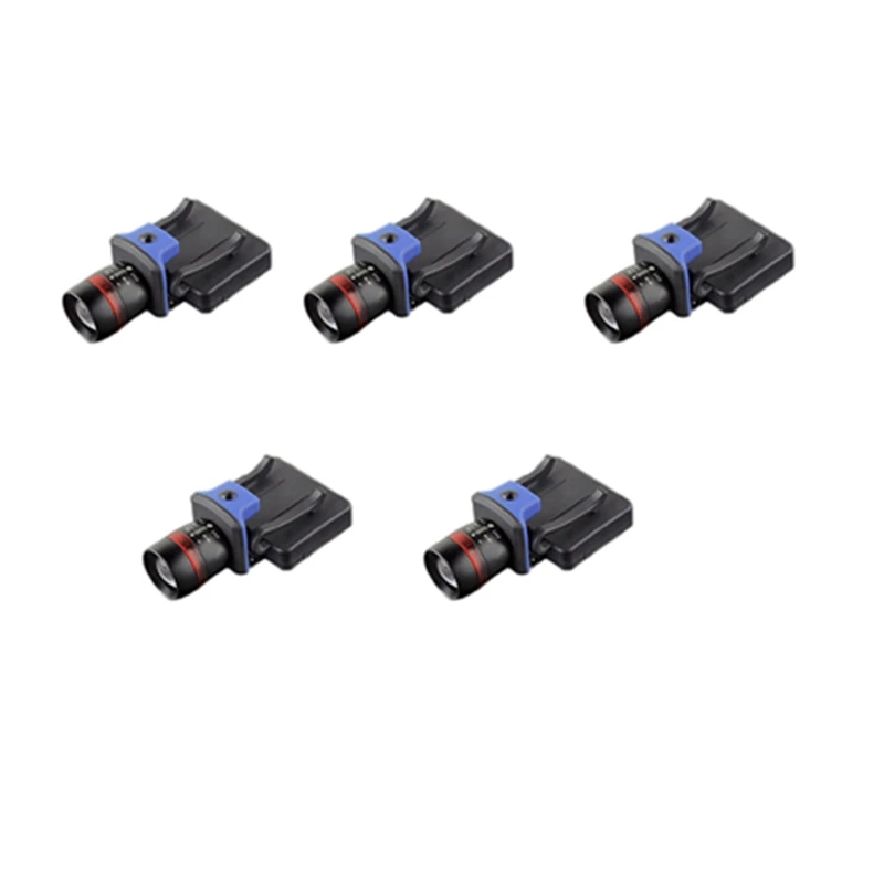 

HOT SALE 5X XPE LED 120 Lumen 3 Modes Waterproof Zoomable Clip - On Cap Hat Light Flashlight Head Light Lamp Black