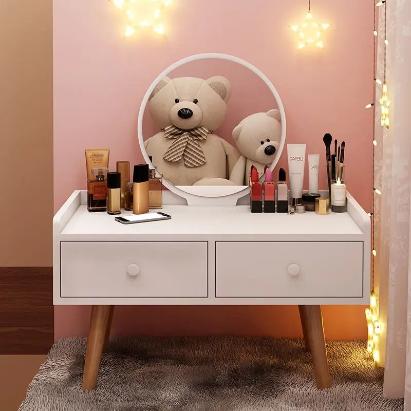 

Storage Lights Dressing Table Nordic Style Classic Lacquer Dressers Drawer Girls Luxury Penteadeira De Maquiagem Home Furniture