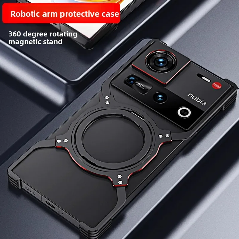 Magnetic Ring Aluminum Alloy Shockproof Bumper Case