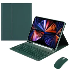 Multilingual Keyboard Case with Tablet Cover - Korean (Green with mouse)