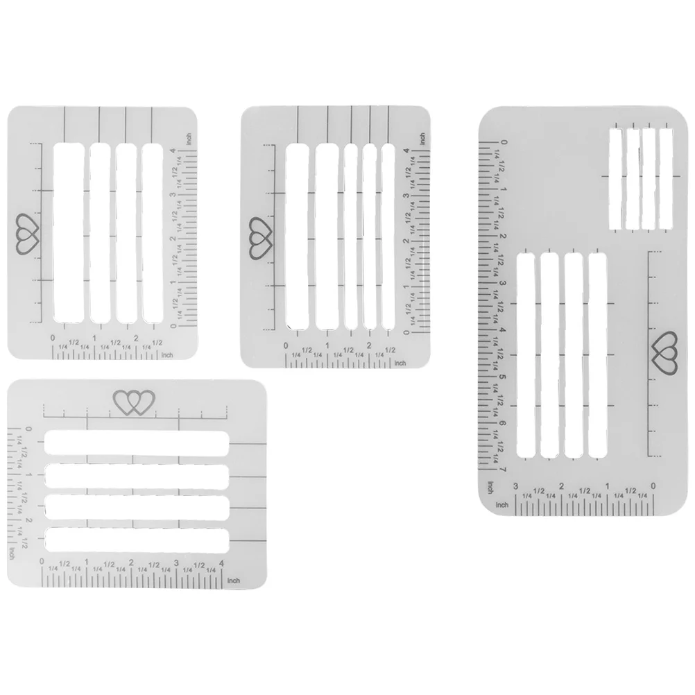 

4 Pcs Envelope Address Template Calligraphy Stencil Plastic Stencils Hollow Out