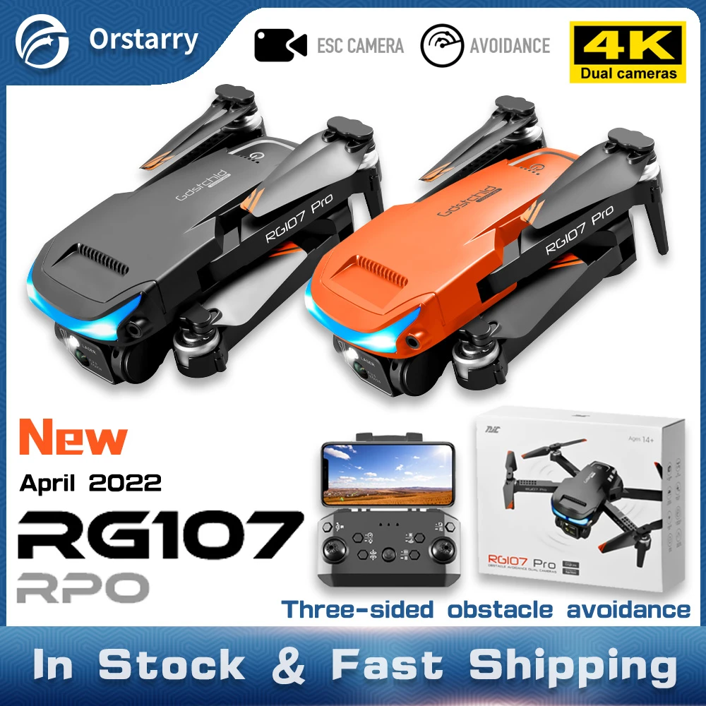 rc helicopters for sale NEW RG107 Pro Drone ESC 4K Three-sided Obstacle avoidance Professional Dual HD Camera FPV Aerial Photography Foldable Quadcopter world tech toys helicopter