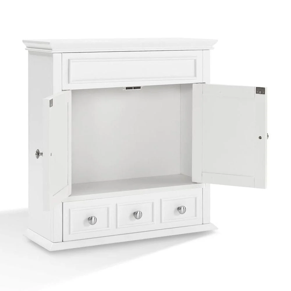 Storage Louvered Doors Deep Bathroom Medicine Cabinet with Drawer