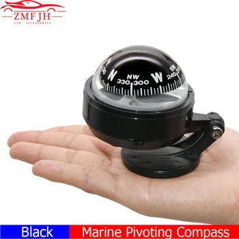 Mini Electronic Navigation Compass Camping Gear Small Compass Guide Ball For Marine Boat Vehicle Car Compass Black