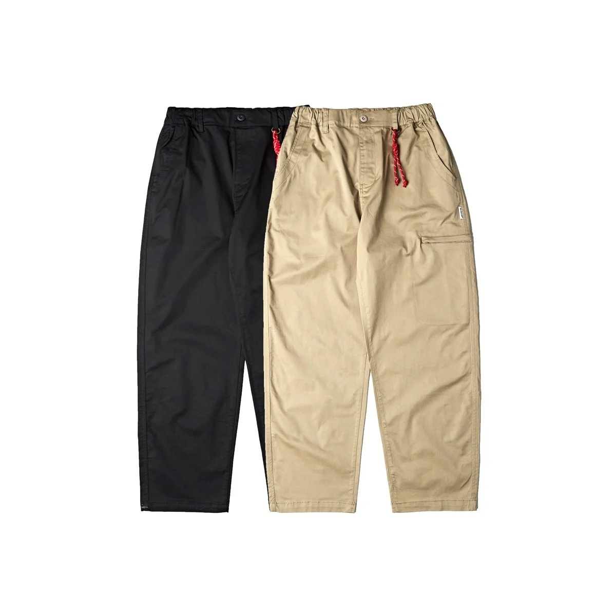 

Spring New Japanese Retro Red Rope Straight Tube Casual Cargo Pants Outdoor Camping Trekking Skateboarding Sports Trousers