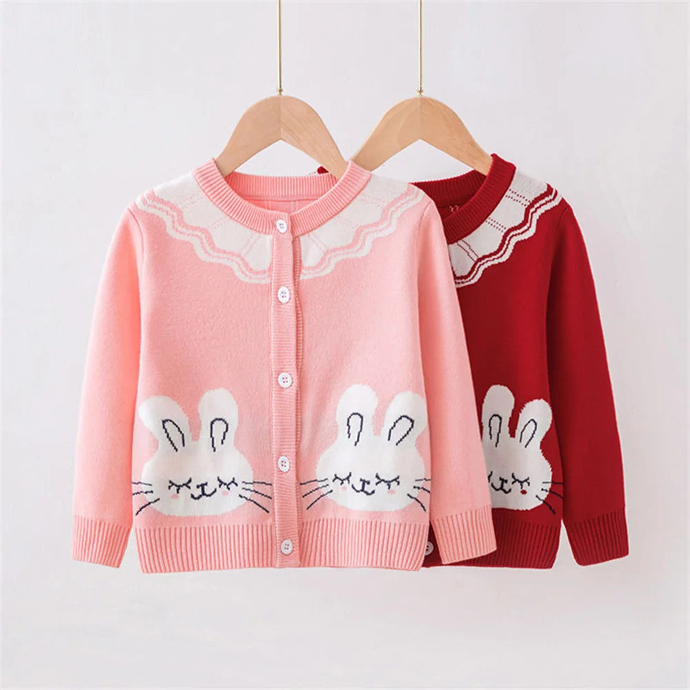 Kids Spring Autumn Knitted Sweater Cardigan For Toddler Children Clothing Boys Girls Animal Coat