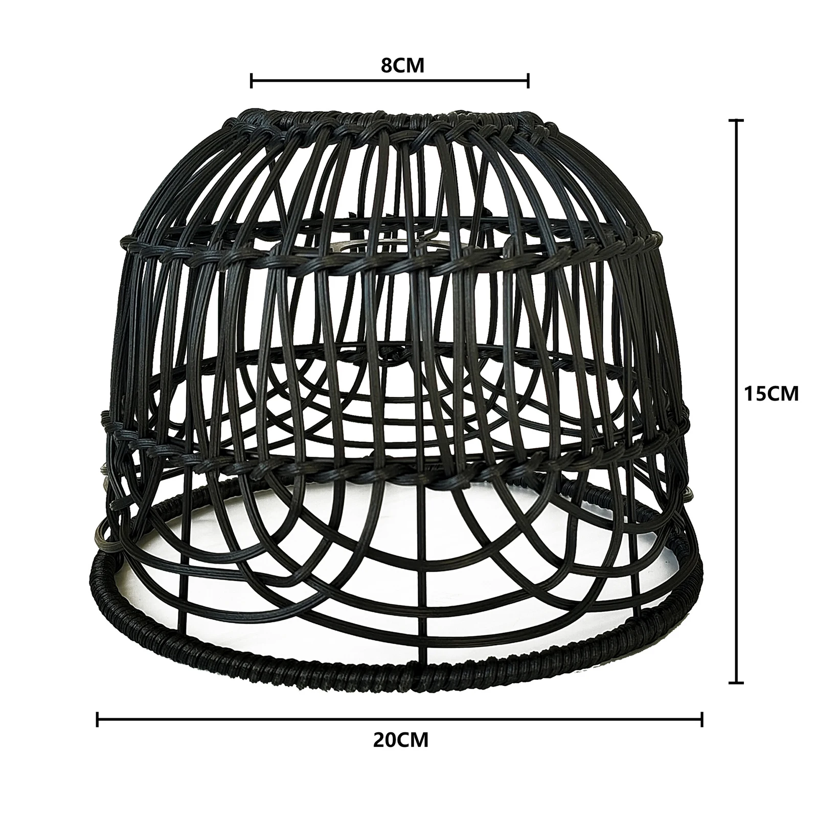 Rattan Lamp Shade Weaved Lamp Decoration Rattan Chandelier Lampshade Woven Lampshade Wicker Pendant Light Cover for Home Bedroom