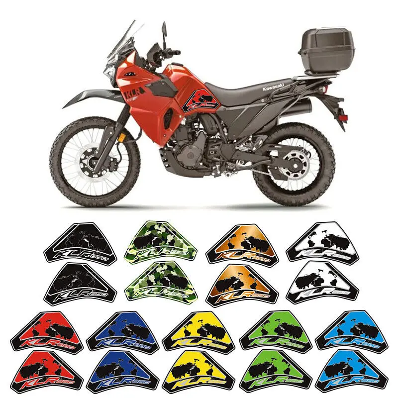 KLR650 Tank Pads - 3D Gel Fuel Tank Grips For 2022-2025 Models