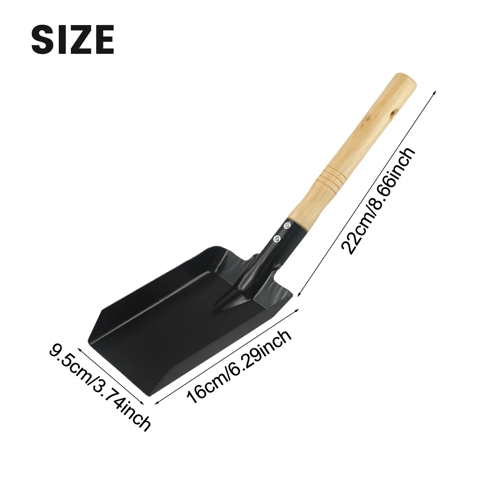 Ash Removal Tool Efficient Dirt Removal Chimney Shovel Steel Dustpan Chimney Shovel Efficient Dirt Removal Grills Fireplace Tool