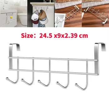 5-Hook Stainless Door Rack 1