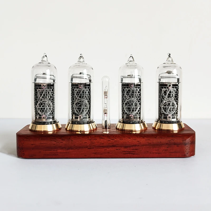 IN14 Nixie Tube Digital Table Clock Bluetooth Control Desk Clocks Rosewood  