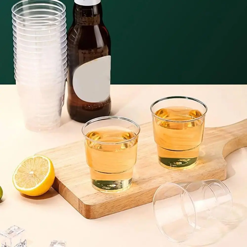 Description Picture 6 of item200ML Disposable Water Cup Food Grade Plastic Tea Coffee Cup Thickened Heat Resistant Transparent Aviation Cup Camping