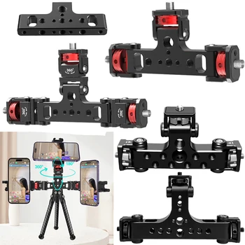 Supporto per telefono cellulare multifunzione Supporto per treppiede 1/4 Staffa a 3 posizioni per clip Video Live Selfie Stick Smartphone Fotocamera Monopiede