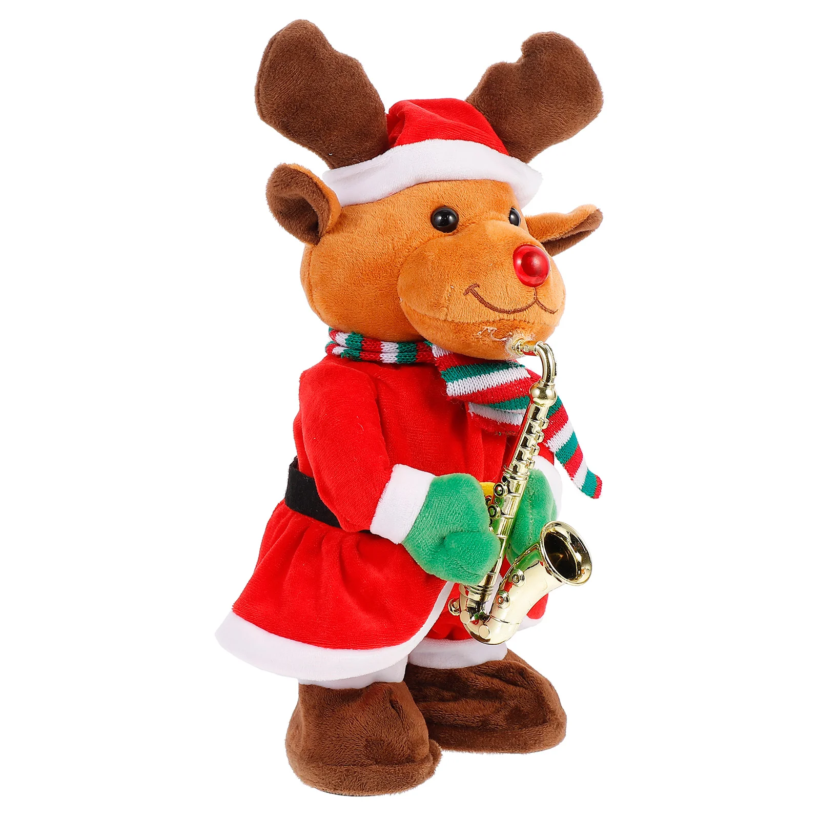 

Animated Stuffed Adorable Plush Christmas Elk Musical Toy Sound Electric Music Gift for Kids Children Home Decor