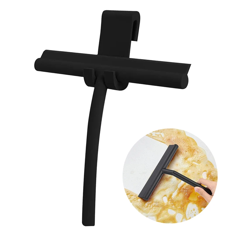 

Shower Squeegee for Glass Doors Silicone Squeegee with Hook Bathroom Shower Mirrors Tiles and Car Windows Streak Free Cleaning