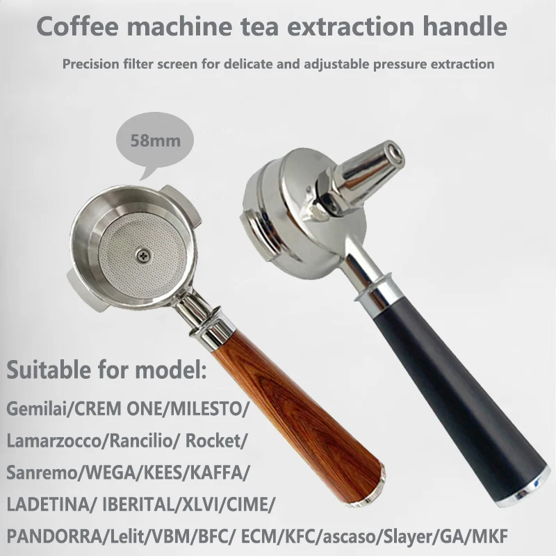 58mm Tea Portafilter for Gemilai/Lamarzocco/Rancilio/ Rocket/Sanremo/WEGA/KEES/KAFFA/LADETINA/ CIME/PANDORRA/Lelit Coffee Maker