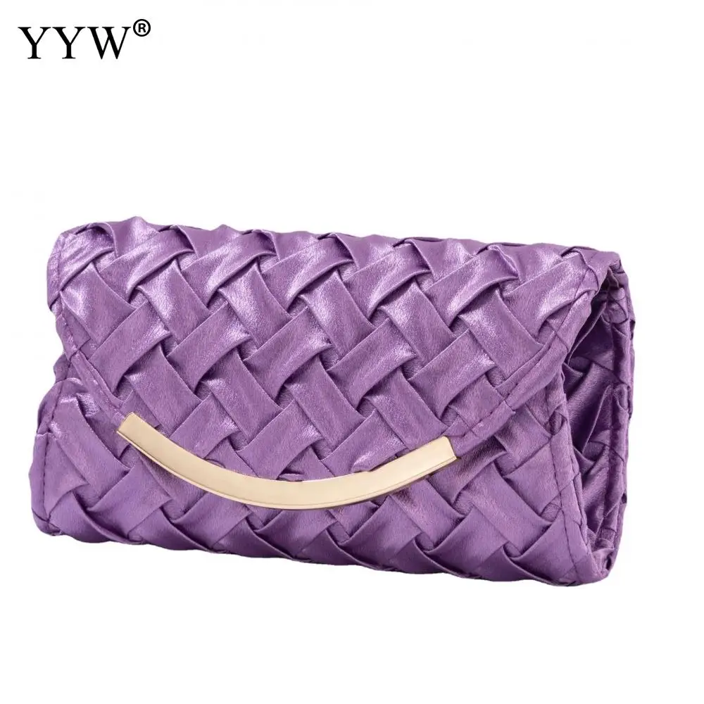2023 New Women's Silk Hand-woven Hand-made Lock Handbags Flap Chain Shoulder Messenger Crochet Bag Dinner Party Clutch Bag