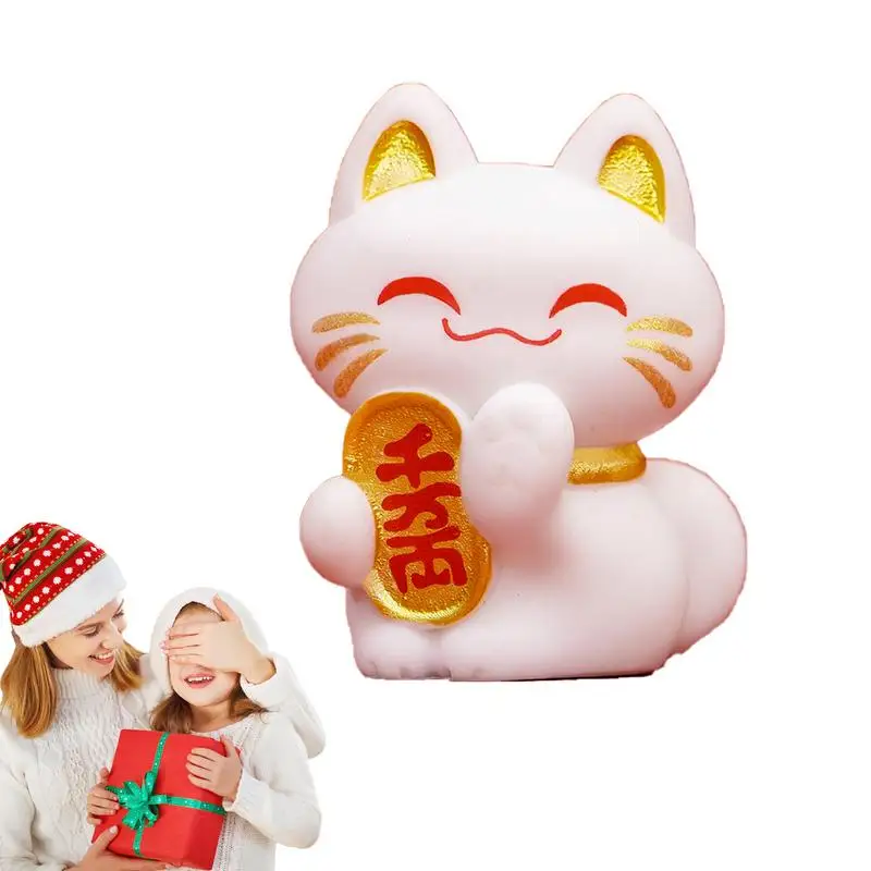 

Lucky Cat Figure Maneki Neko Fortune Cat Figurine Collectible Lucky Feng Shui Cat Statue For Living Room Desk Cabinet Warding