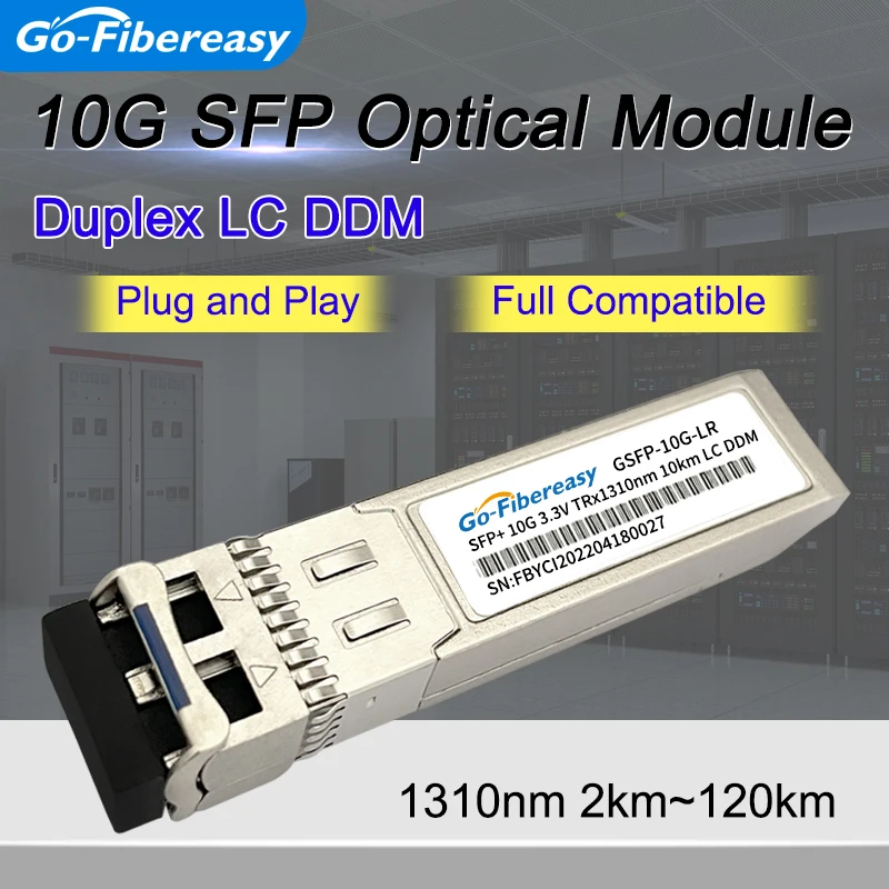 Modulo Ricetrasmettitore Sfp 10Gb Duplex Lc 2Km ~ 120Km 10Gbase-Lr/Er Modulo Sfp Per Switch In Fibra Cisco/Mikrotik/Ubiquiti/Zxyel/Tp-Link