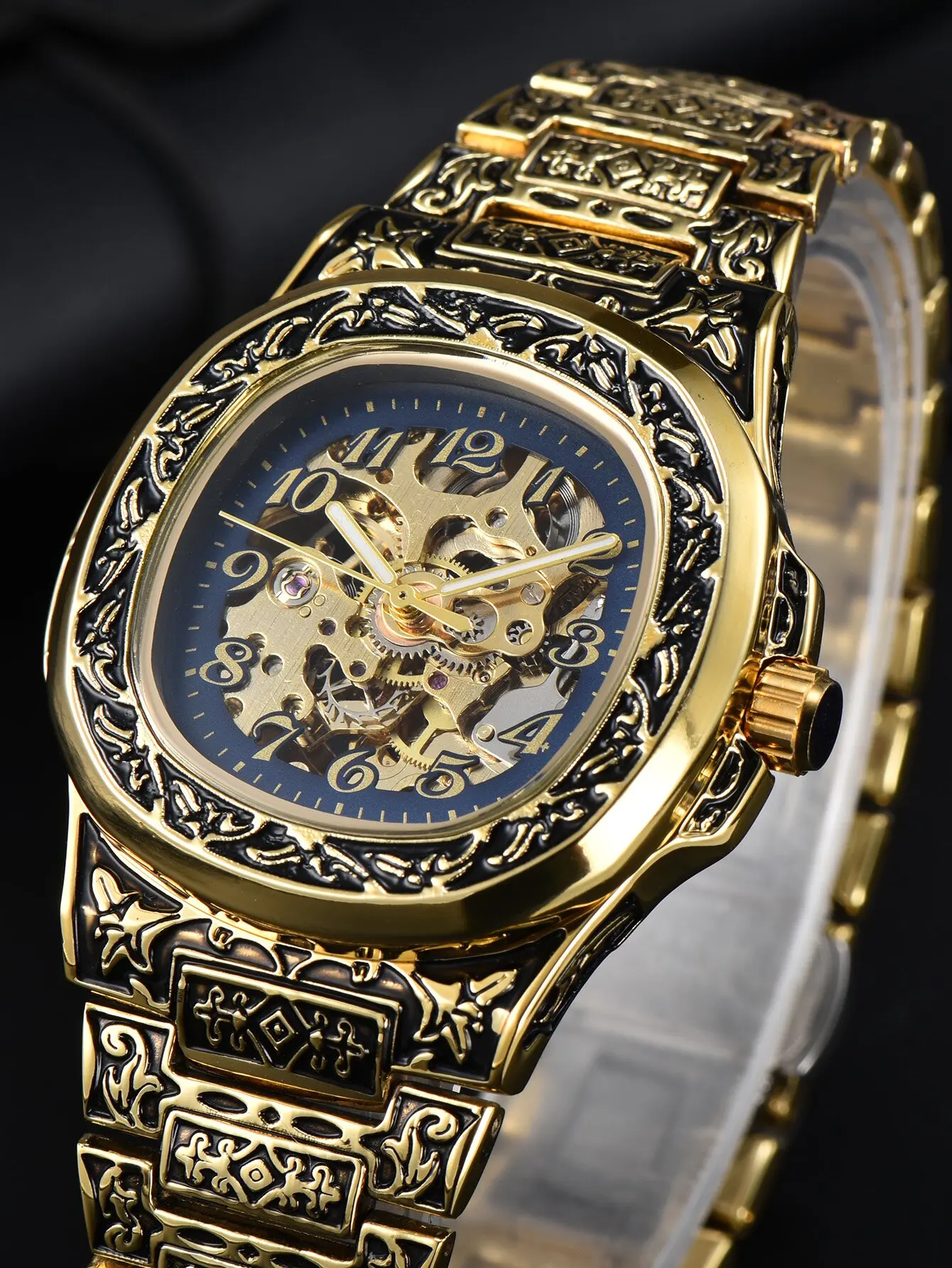 Men's Luxury Automatic Skeleton Watch - Retro Alloy Steel, Waterproof, Perfect
