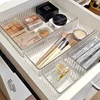 Plastic Transparent Cosmetics Storage Boxes Set Stackable Vanity Bathroom Makeup Organizer Bin Desktop Drawer Organizer 1