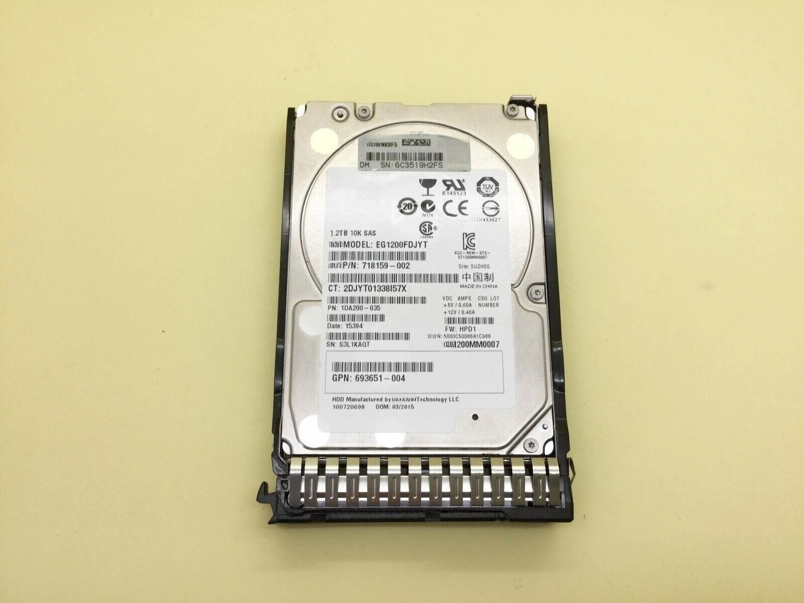 새로운 718292-001 768788-004 1.2TB 6G 10K 2.5인치 SAS HDD 하드 드라이브