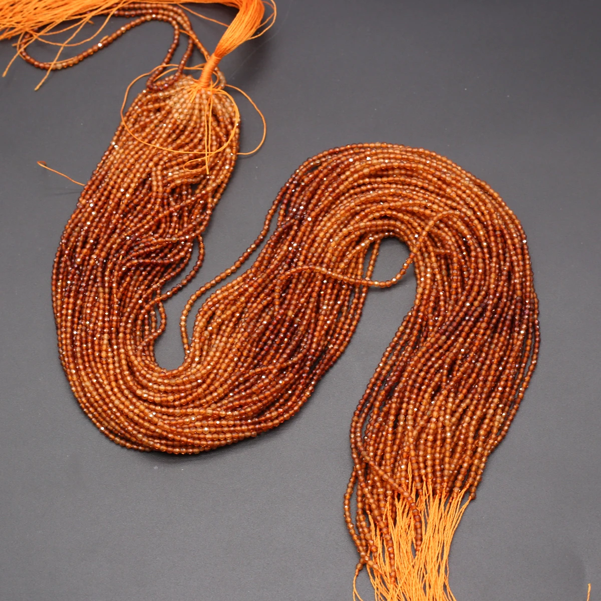 5 Strings Wholesale Natural Stone Garnet Gradual Beads Jewelry Making DIY Necklace Bracelet Earring Accessories Gift 2mm