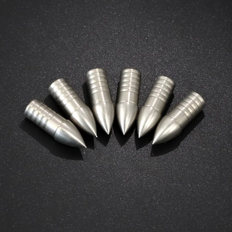 Archery Stainless Steel Insert Arrowhead ID3.2/4.2/5.2/6.2/8.0/9.8mm Point Tips 12pcs For Arrow Accessories