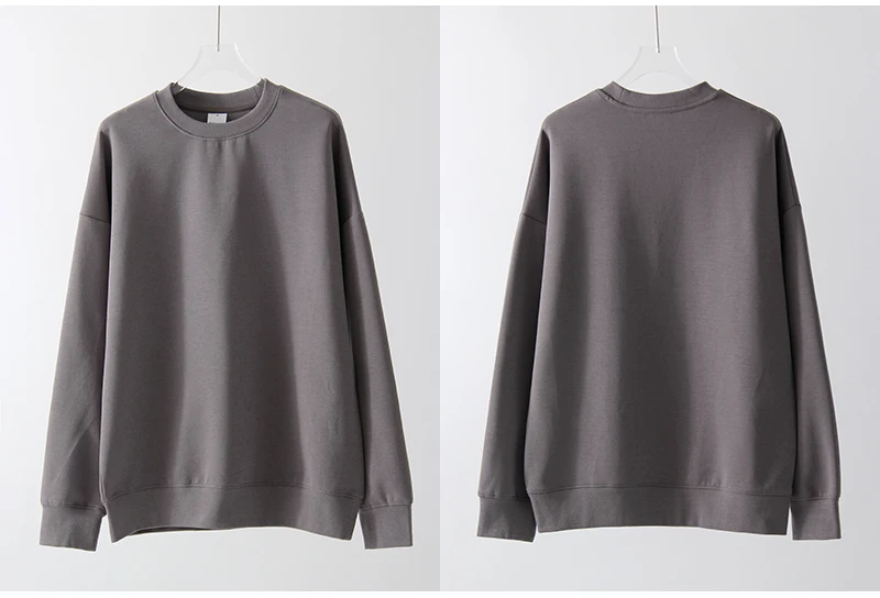 Oversized Sweatshirt Green Mint Women Basic Long Sleeve Tops Boyfriend Pink Loose Pullovers Women Sweatshirts No Hood Cotton