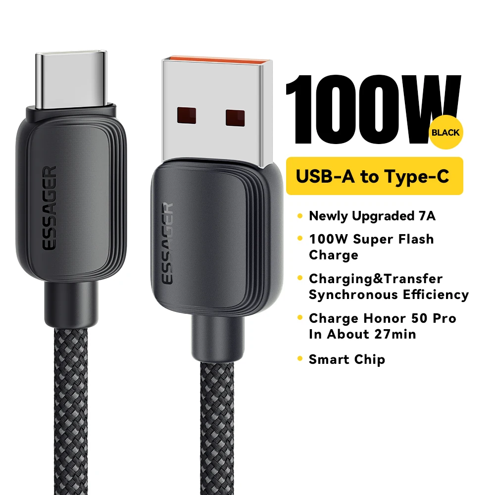 ตัวเลือกสินค้า สายชาร์จ USB-C 100W ชาร์จเร็ว ใช้ได้กับหลายแบรนด์