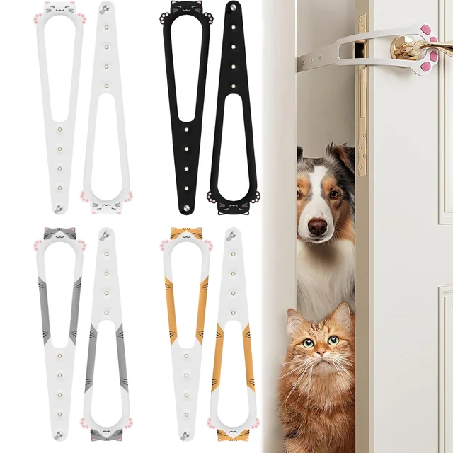 1PC 5 Sizes Adjustable Cat Plastic Door Holder Latch To Let Cat In Dog Door Latch With Stabilizer 1PC 5 Sizes Adjustable Cat Plastic Door Holder Latch To Let Cat In Dog Door Latch With Stabilizer