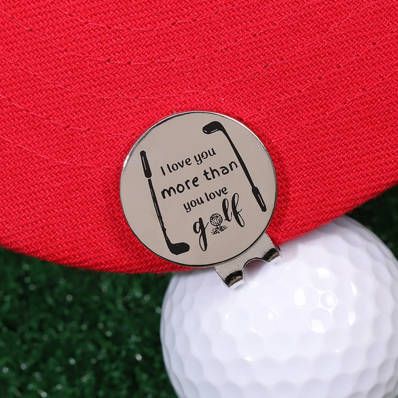 I Love You More Than You Love Golf Magnetic Hat Clip Golf Ball Marker Training Aids Accessories Gift for Lover Friends