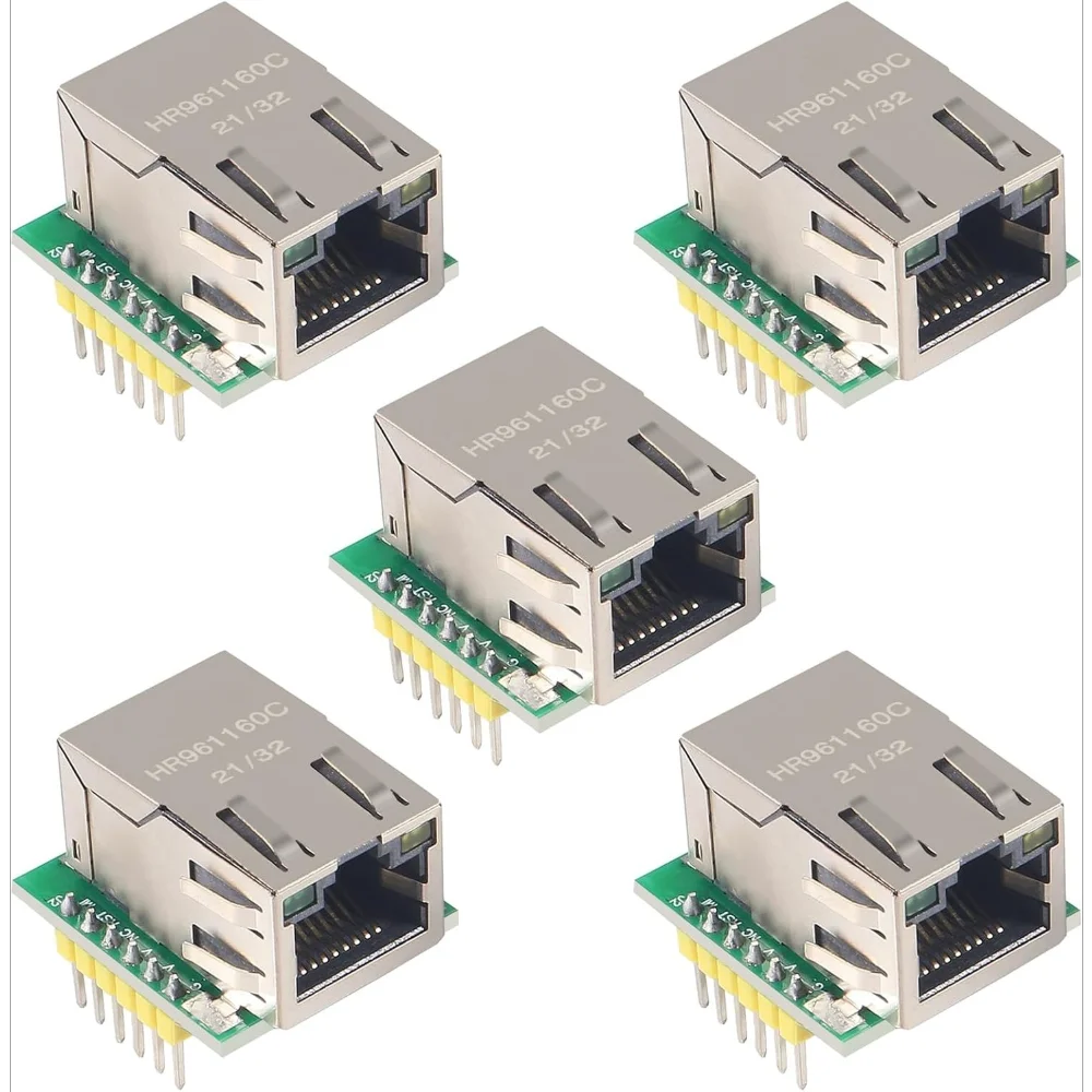 Large Arduino Compatible Network Switch W5500 Ethernet Network Module SPI to LAN TCP/IP 3.3V 5V Interface ...
