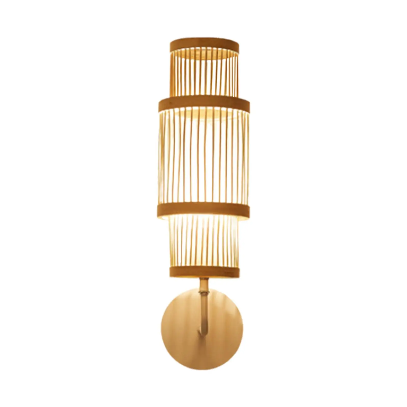 

Bamboo Wall Sconce Wall Light Fixture Rustic for Living Room Stairs Tea Room