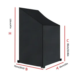 Outdoor Waterproof Polyester Chair Cover with Breathable PVC Coating - 60x120cm (As shown)