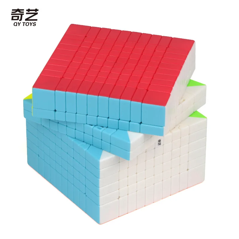 QIYI 10x10 Magic Speed Cube Stickerless Professional Puzzle Fidget Toys Qiyi 10x10x10 Children's Gifts Stress Reliever Toys 4