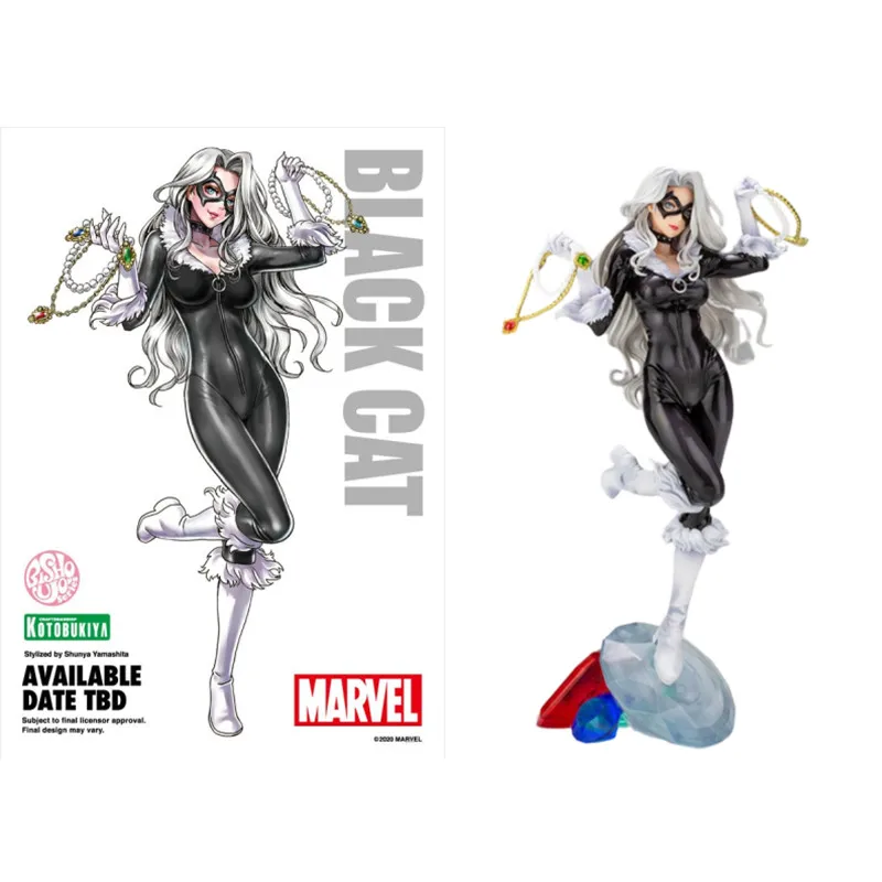 

Фигурка Человека-паука Kotobukiya, Фигурка Человека-паука без коробки, статуя бишоуджо, экшн-фигурка черной кошки, игрушки для детей, подарок, Коллекционная модель