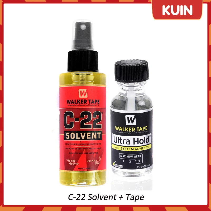 

C-22 Solvent Glue Remover Waterproof Glue for Human Hair Men Toupee 0.5oz Walker Tape Ultra Hold Glue Adhesive for Wigs 15ml