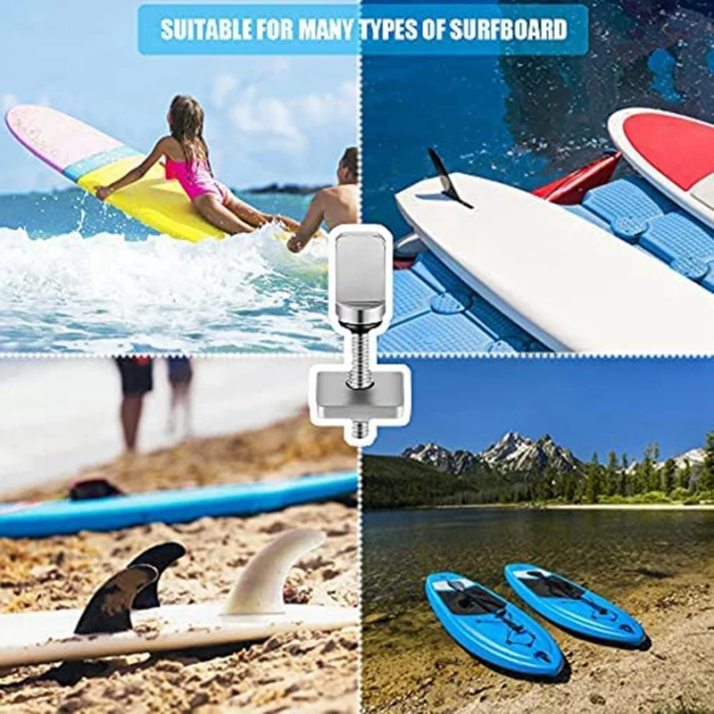 6 PCS Surfboard fin screws No Tool Stainless Steel Thumb Fin Screw Replacement Accessories for SUP Surf Longboard Paddleboard surfboard screws