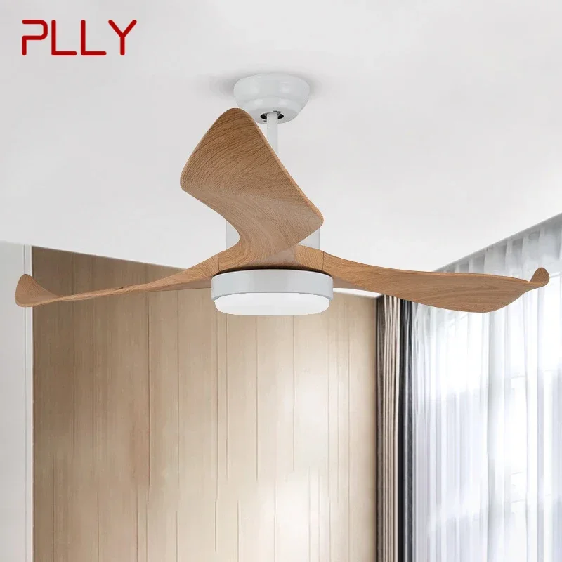 

PLLY Nordic LED Fan Light Modern Minimalism Restaurant Living Room Study Ceiling Fan Light Remote Electric Fan Light
