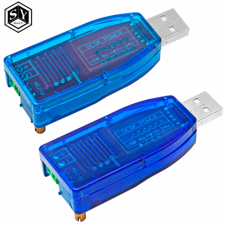 Dual LED DC-DC 5V to 1V-24V USB Step Up Down Buck Boost Converter Power Supply