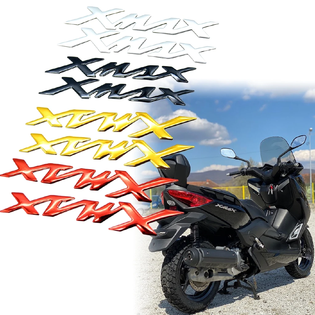 

2PCS 3D Motorcycle Emblem LOGO Badge Chrome Sticker Decals Stickers for YMAHA Xmax 125 250 300 400 X Max 300 Accessories
