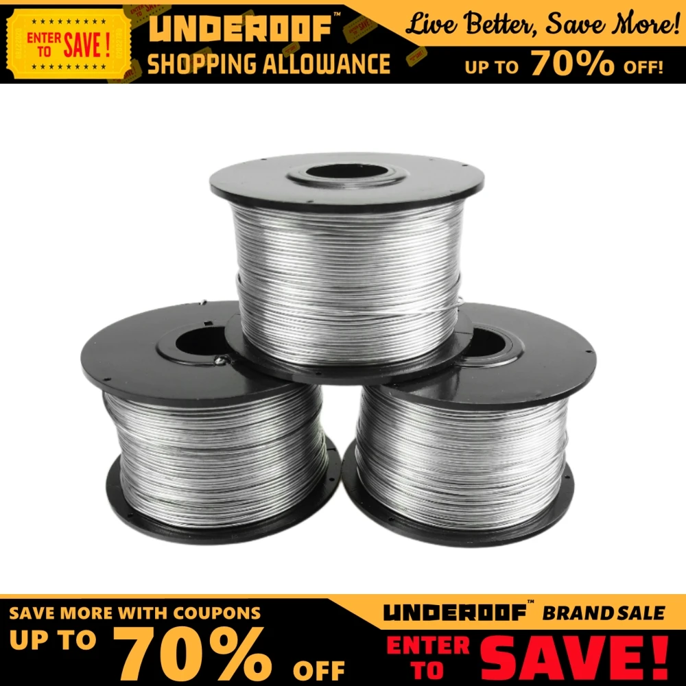 UNDEROOF Galvanized Iron Wire with a Diameter of 0.8 MM and a Length of 110 Meters for Automatic Rebar Tying Machine