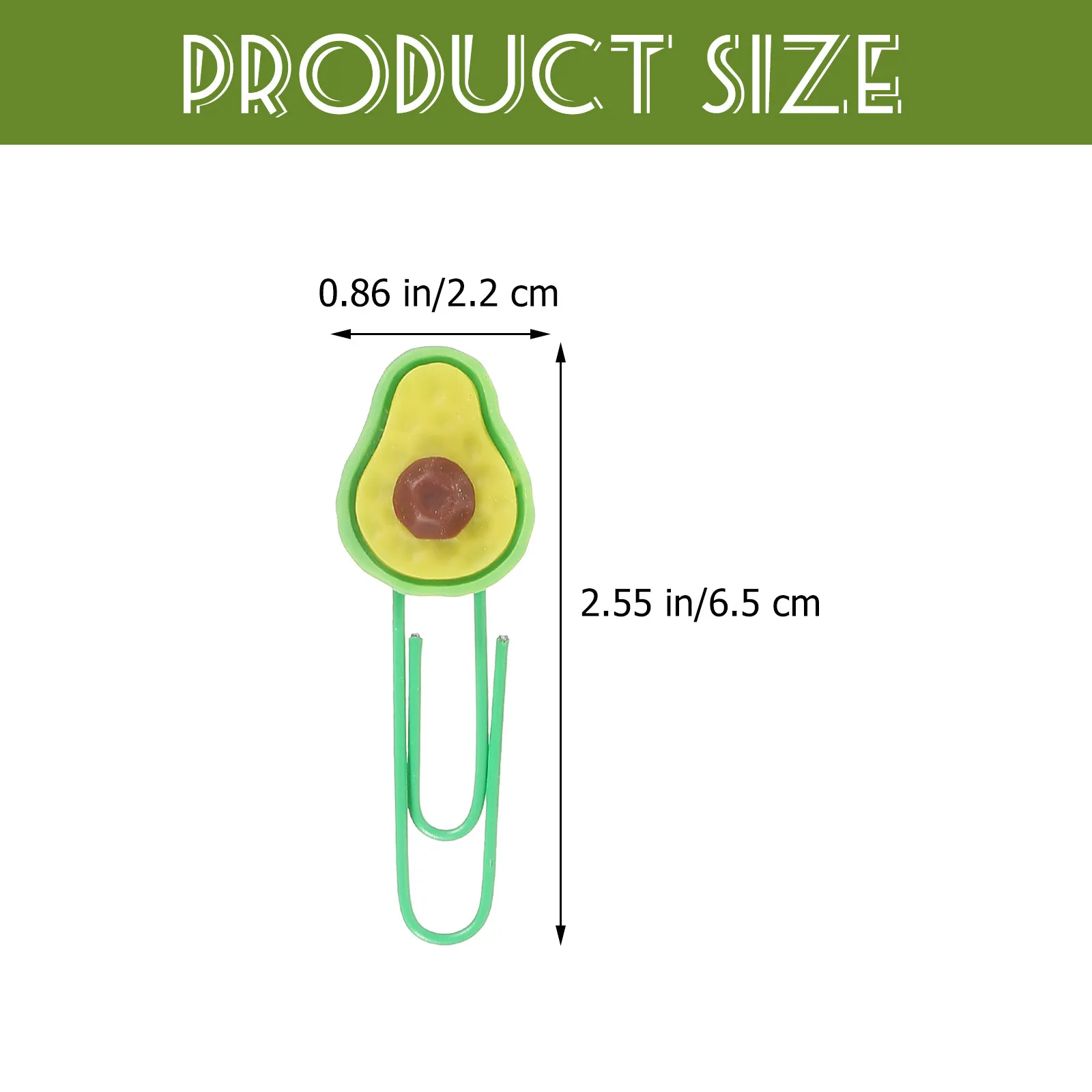 6Pcs 아보카도 모양의 종이 클립 사무실 학교를위한 과일 디자인 북마크 클램프 DIY 사진 앨범 카드 봉투 홀더 크리 에이 티브