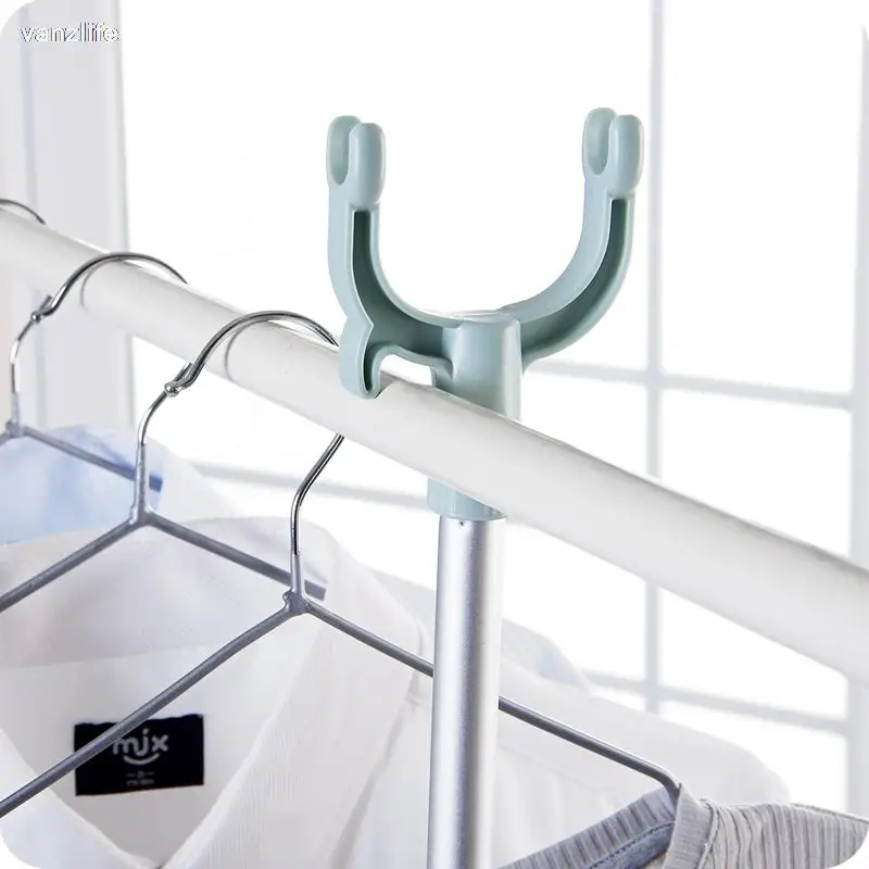 Vanzlife balcony fork pole the hangers for clothes pole retractable pole drying pole fork dress stick space saving clothing rack 3
