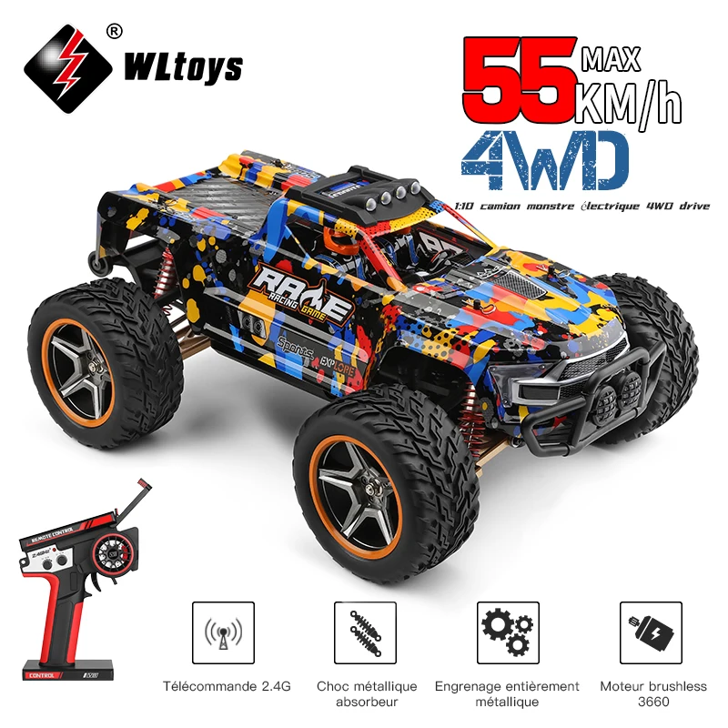 WLtoys 124008 60 KM/H 4WD RC Voiture Professionnelle Voiture De Course Sans  Brosse Électrique Haute Vitesse Tout Terrain Dérive Télécommande Jouets  Cadeau Du 271,6 €