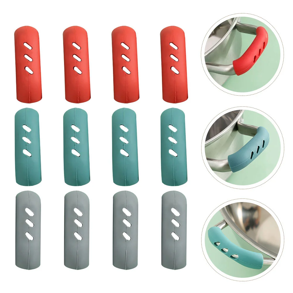 

12 Pcs Pot Ear Clip Potholder Sleeves Accessories Supplies Handle Silica Gel Grip